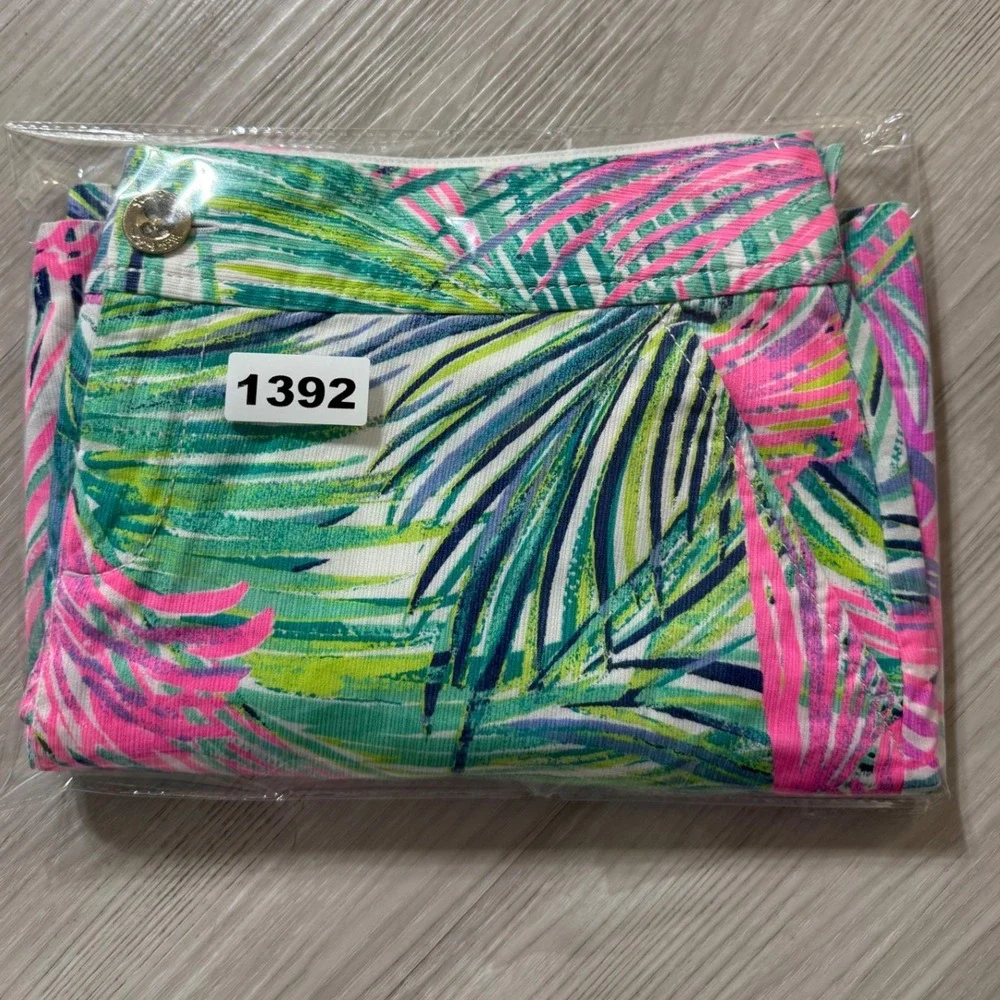 Lilly Pulitzer Madison Skort Size 6 Tropical Palm Parrot Print Pink Green Mini